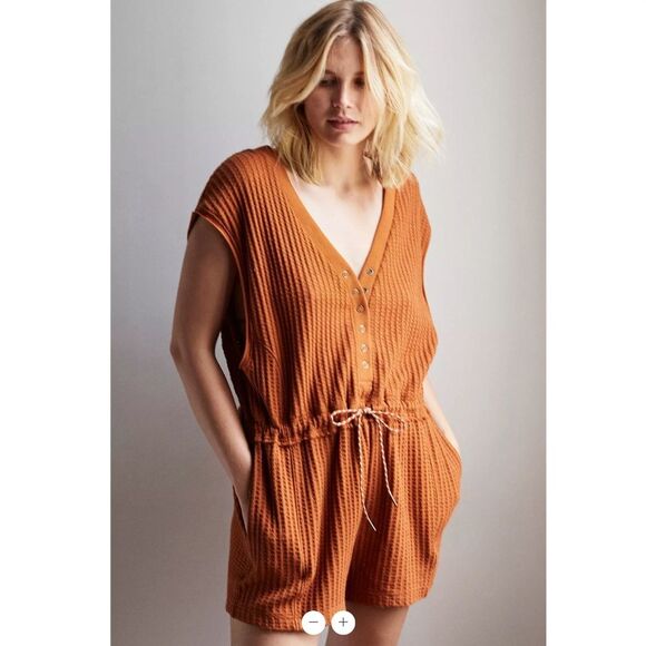 Out From Under Ty Waffle Romper - Picture 1 of 4